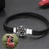 ARMBAND MIT BILD IM STEIN - 925 STERLING SILBER - MÄNNER UND FRAUEN - PERSONALISIERTE MIT FOTO UND PROJEKTION - Königlicher Siegelring