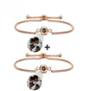 ARMBAND MIT BILD IM STEIN - DOPPEL-PROJEKTION ARMBANDER SCHMUCK GEDENKGESCHENK - Königlicher Siegelring