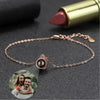 ARMBAND MIT FOTO IM STEIN - PERSONALISIERTES 925 ECHT SILBER - (GOLD-SILBER-ROSÉGOLD) - Königlicher Siegelring