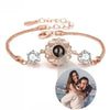 ARMBAND MIT BILD IM STEIN PERSONALISIERTES FOTO - HERZ-DIAMANT - 925 ECHT SILBER - Königlicher Siegelring