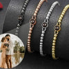 ARMBAND MIT BILD IN STEIN - PERLENARMBAND - Königlicher Siegelring