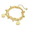 ARMBAND MIT BUCHSTABEN GOLD - ANFANGSBUCHSTABE GOLDKETTE - Königlicher Siegelring