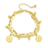 ARMBAND MIT BUCHSTABEN GOLD - ANFANGSBUCHSTABE GOLDKETTE - Königlicher Siegelring