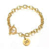 ARMBAND MIT BUCHSTABEN GOLD SILBER - HERREN DAMEN SCHMUCK - INITIALEN ANFANGSBUCHSTABE - Königlicher Siegelring