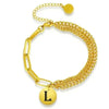 ARMBAND MIT BUCHSTABEN IN GOLD: IHR PERSÖNLICHER STIL - Königlicher Siegelring