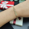 ARMBAND MIT NAMEN 6 MM ZIRKON IN SILBER-GOLD FÜR IHR HANDGELENK - Königlicher Siegelring