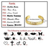 ARMBAND MIT NAMEN AUS GOLDFARBENEM EDELSTAHL UND GRAVUR - Königlicher Siegelring