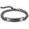 ARMBAND MIT NAMEN FÜR MANNER PERSONALISIERTE - GLIEDERKETTE SCHMUCKARMBAND - Königlicher Siegelring