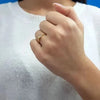 Das Funkelnde Versprechen : Ring Herz Diamant Farbe G 0,05 Karat - Königlicher Siegelring