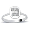 Diamantring mit Baguette und Viereck 0,20 Karat - Absolute Eleganz - Königlicher Siegelring