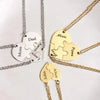 FREUNDSCHAFTSKETTEN FÜR 2-3-4 : PERSONALISIERTE HERZ-PUZZLE-KETTE MIT NAMEN - Königlicher Siegelring