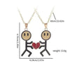 Freundschaftsketten für 2 Magnetische Love Stickman - Königlicher Siegelring