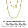 GOLDKETTE DAMEN 585 1,3MM-KABELKETTE : GELBGOLD-WEISSGOLD-ROSÉGOLD - Königlicher Siegelring