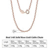 GOLDKETTE DAMEN 585 1,3MM-KABELKETTE : GELBGOLD-WEISSGOLD-ROSÉGOLD - Königlicher Siegelring