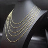 GOLDKETTE DAMEN 585 14 KARAT ECHTES MASSIV GOLD SINGAPUR KETTE MIT DIAMANTSCHLIFF - Königlicher Siegelring