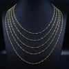 GOLDKETTE DAMEN 585 14 KARAT ECHTES MASSIV GOLD SINGAPUR KETTE MIT DIAMANTSCHLIFF - Königlicher Siegelring