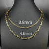 GOLDKETTE DAMEN 585 ECHT 14 KARAT MASSIV GELBGOLD BUROKLAMMER KETTE - Königlicher Siegelring