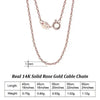 GOLDKETTE DAMEN 585 - ECHTE 14K MASSIV GOLD KABELKETTE - Königlicher Siegelring