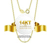 GOLDKETTE DAMEN 585 - ECHTE 14K MASSIV GOLD KABELKETTE - Königlicher Siegelring