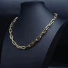 GOLDKETTE DAMEN 585 OHNE ANHÄNGER - 14 KARAT ECHTGOLD BÜROKLAMMER KETTE - Königlicher Siegelring
