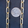 GOLDKETTE DAMEN 585 OHNE ANHÄNGER - 14 KARAT ECHTGOLD BÜROKLAMMER KETTE - Königlicher Siegelring