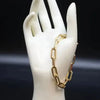 GOLDKETTE DAMEN 585 OHNE ANHÄNGER - 14 KARAT ECHTGOLD BÜROKLAMMER KETTE - Königlicher Siegelring