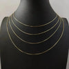 GOLDKETTE DAMEN 585 OHNE ANHÄNGER - MASSIVE 14 KARAT GOLD BOX KETTE - Königlicher Siegelring