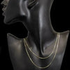 GOLDKETTE DAMEN 585 OHNE ANHÄNGER - MASSIVE 14 KARAT GOLD BOX KETTE - Königlicher Siegelring