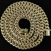 GOLDKETTE DAMEN HERREN 14K ECHT GOLD MIAMI CUBAN LINK KETTE - 22 ZOLL GELBGOLD GOLD KETTE - Königlicher Siegelring