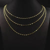 GOLDKETTE DAMEN HERREN 14K SOLID GOLD SPIEGEL KETTE - 2.5MM GELB GOLD KETTE - Königlicher Siegelring