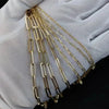 GOLDKETTE DAMEN OHNE ANHÄNGER - ECHT 14 KARAT ROSE GELB GOLD BÜROKLAMMER KETTE ITALIENISCHER STIL - Königlicher Siegelring