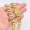 GOLDKETTE HERREN 15MM MIAMI KUBANISCHE HALSKETTE ECHT 14K GELBGOLD GOLD KETTE - Königlicher Siegelring