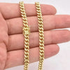GOLDKETTE HERREN : 6MM MIAMI KUBA ECHT 10K GELBGOLD GOLD KETTE - Königlicher Siegelring