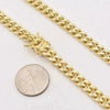 GOLDKETTE HERREN : 6MM MIAMI KUBA ECHT 10K GELBGOLD GOLD KETTE - Königlicher Siegelring