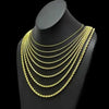 GOLDKETTE HERREN DAMEN 585 ECHT 14 KARAT GOLD GELB MASSIV OHNE ANHÄNGER SEILKETTE - Königlicher Siegelring
