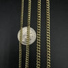 GOLDKETTE HERREN DAMEN MIAMI KUBANISCHE GLIEDERKETTE, ECHT 10 KARAT GOLD GELB MASSIV - Königlicher Siegelring