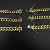 GOLDKETTE HERREN DAMEN MIAMI KUBANISCHE GLIEDERKETTE, ECHT 10 KARAT GOLD GELB MASSIV - Königlicher Siegelring
