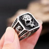 GOTHIC STYLE: SIEGELRING HERREN RABE & TOTENKOPF - Königlicher Siegelring