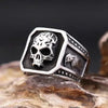 GOTHIC STYLE: SIEGELRING HERREN RABE & TOTENKOPF - Königlicher Siegelring