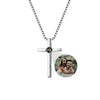 KETTE MIT BILD DRIN UND KREUZ AUS ECHTEM SILBER - Königlicher Siegelring
