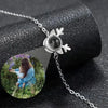 KETTE MIT BILD IM STEIN AUS 925K STERLING SILBER - HIRSCH-HALSKETTE - Königlicher Siegelring