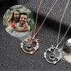 KETTE MIT BILD IM STEIN - ECHT SILBER PERSONALISIERTE PROJEKTION FOTO - HIRSCHGEWEIH UND DIAMANTEN - Königlicher Siegelring