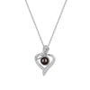 KETTE MIT BILD IM STEIN - PERSONALISIERTE FOTOKETTE MIT HERZ UND ROSE AUS ECHTEM SILBER - Königlicher Siegelring
