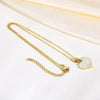 KETTE MIT BUCHSTABEN GOLD - HERZ-FORM - Königlicher Siegelring
