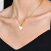 KETTE MIT BUCHSTABEN GOLD - HERZ-FORM - Königlicher Siegelring