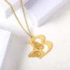 KETTE MIT BUCHSTABEN GOLD SCHMETTERLING HALSKETTE - SCHMUCK FÜR DAMEN ANFANGSBUCHSTABE - Königlicher Siegelring