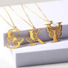 KETTE MIT BUCHSTABEN GOLD SCHMETTERLING HALSKETTE - SCHMUCK FÜR DAMEN ANFANGSBUCHSTABE - Königlicher Siegelring