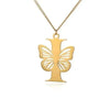 KETTE MIT BUCHSTABEN GOLD SCHMETTERLING HALSKETTE - SCHMUCK FÜR DAMEN ANFANGSBUCHSTABE - Königlicher Siegelring