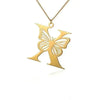KETTE MIT BUCHSTABEN GOLD SCHMETTERLING HALSKETTE - SCHMUCK FÜR DAMEN ANFANGSBUCHSTABE - Königlicher Siegelring