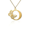 KETTE MIT BUCHSTABEN GOLD SCHMETTERLING HALSKETTE - SCHMUCK FÜR DAMEN ANFANGSBUCHSTABE - Königlicher Siegelring